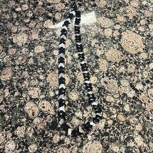 Vintage Silver and Black Beaded necklace